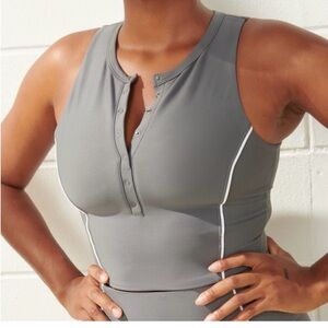 Abercrombie & Fitch Gray YPB SculptLUX Plunge Henley